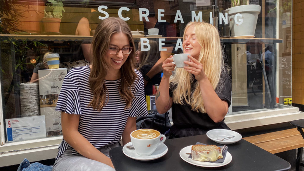 Ein Nachmittags-Kaffee bei Screaming Beans ist immer eine gute Wahl in Amsterdam.